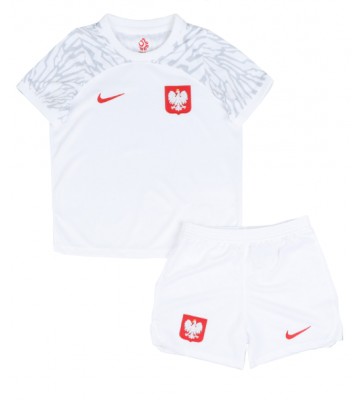 Poland Replica Home Stadium Kit for Kids World Cup 2022 Short Sleeve (+ pants)